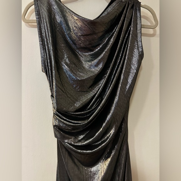 Talbot Runhof Size Medium metallic Silver Dress - Picture 2 of 6